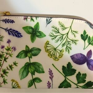 Young Living Botanical Pouch with Green and Purple Accents